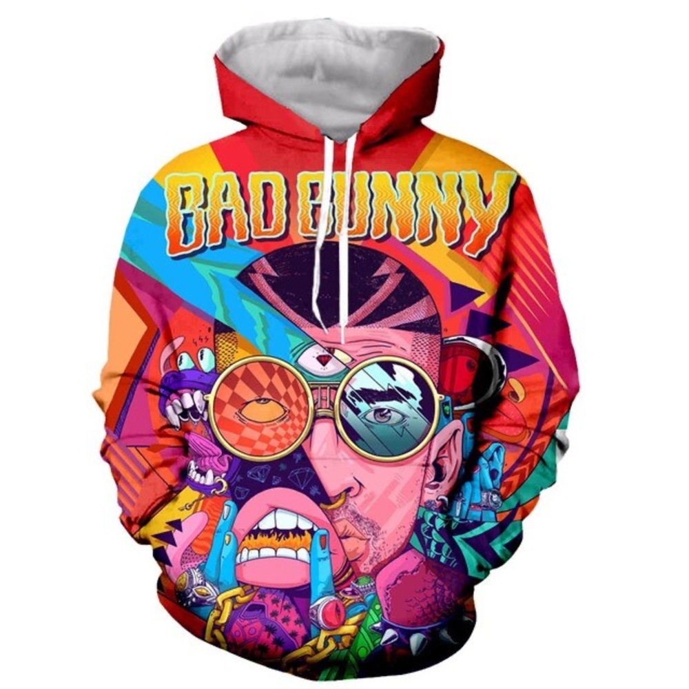 Bad bunny , unisex Bad bunny relaxed fit hoodie